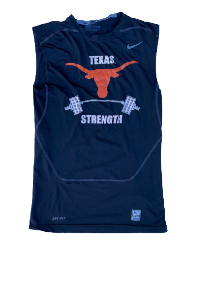 Dylan Haines Texas Football Team Issued "Texas Strength" Tank (Size L)