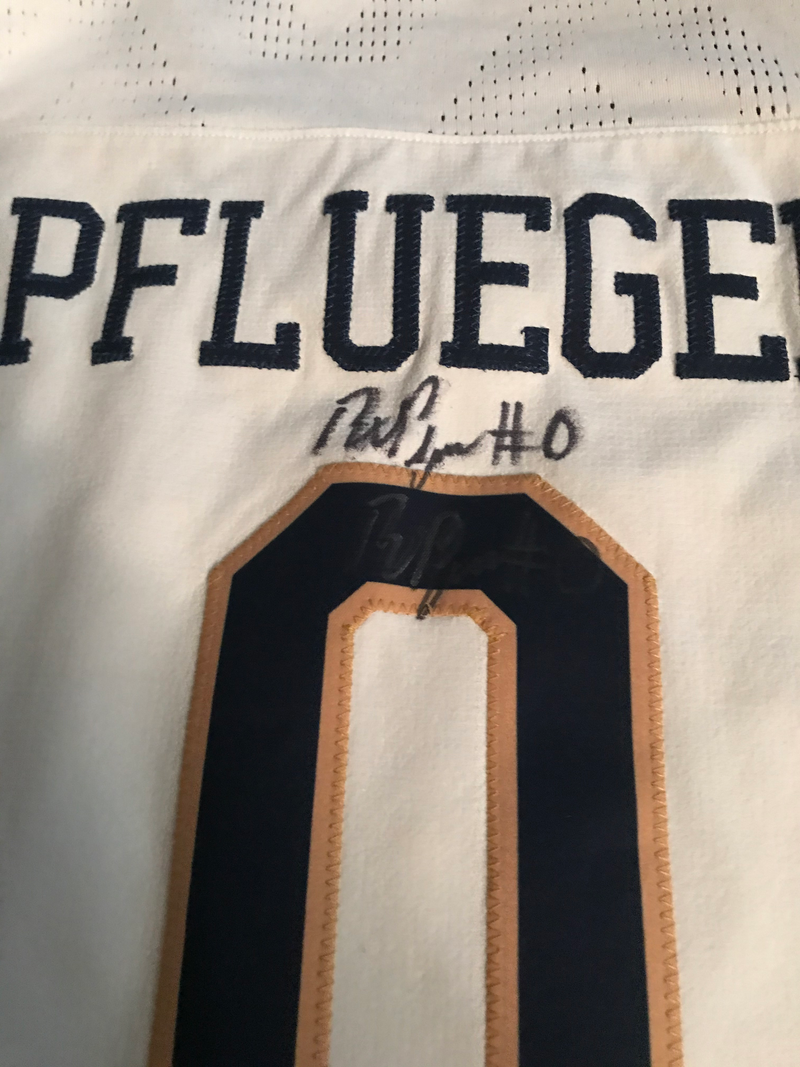 Rex Pflueger Notre Dame Signed Game Worn Jersey