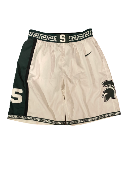 Cassius Winston Michigan State Basketball Senior Night Game-Worn Throwback Shorts (3/8/20)