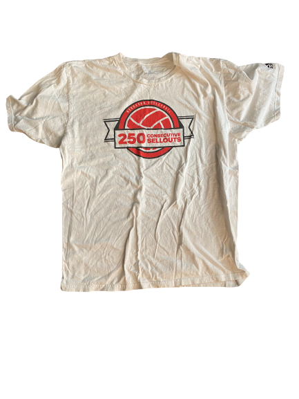 Kenzie Maloney Nebraska Volleyball "250 Consectuive Sellouts" T-Shirt (Size XL)