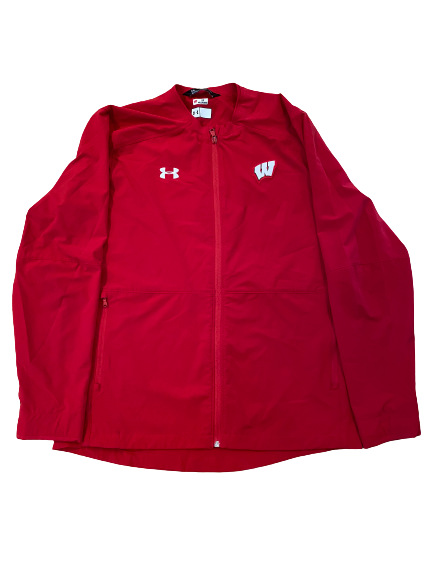 Rachad Wildgoose Wisconsin Football Team Issued Full-Zip Travel Jacket (Size L)