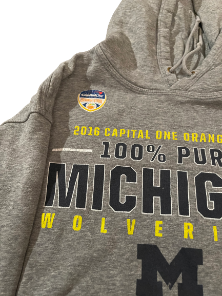 Mike McCray Michigan Football Team Issued "Orange Bowl" Sweatshirt (Size XL)