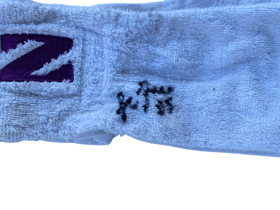 JR Pace Northwestern Football SIGNED Game Used Towel