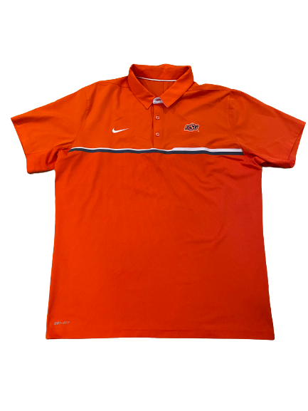 Garrett McCain Oklahoma State Baseball Team Issued Polo Shirt (Size XL)