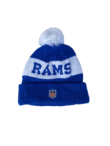 Treymane Anchrum Jr. Los Angeles Rams Team Issued Beanie Hat