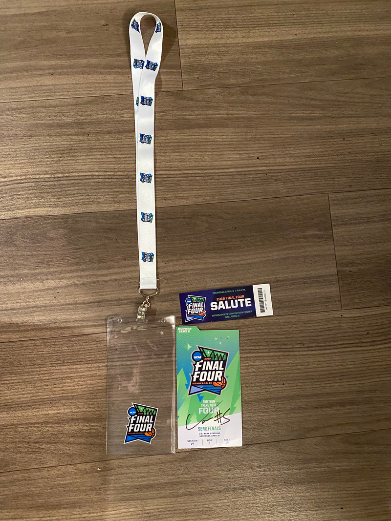 Cassius Winston Michigan State 2019 Final Four Set (Signed Game Ticket, Ticket Sleeve, and 2019 Final Four Salute Ticket)