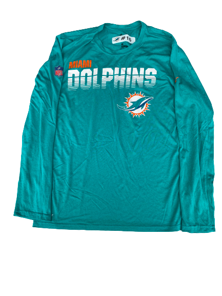 Trenton Irwin Miami Dolphins Team Issued Long Sleeve Shirt (Size L)