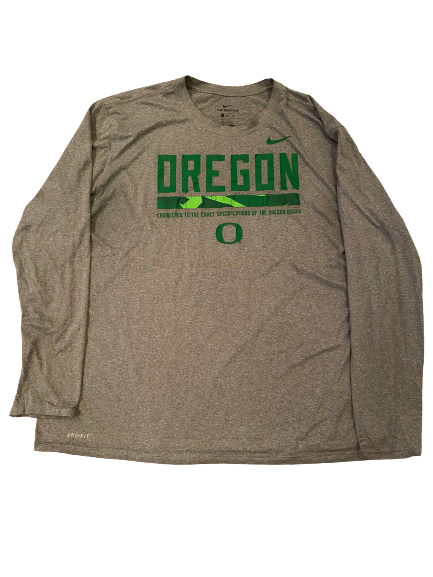 Scott Pagano Oregon Football Team Issued Long Sleeve Shirt (Size XXXL)