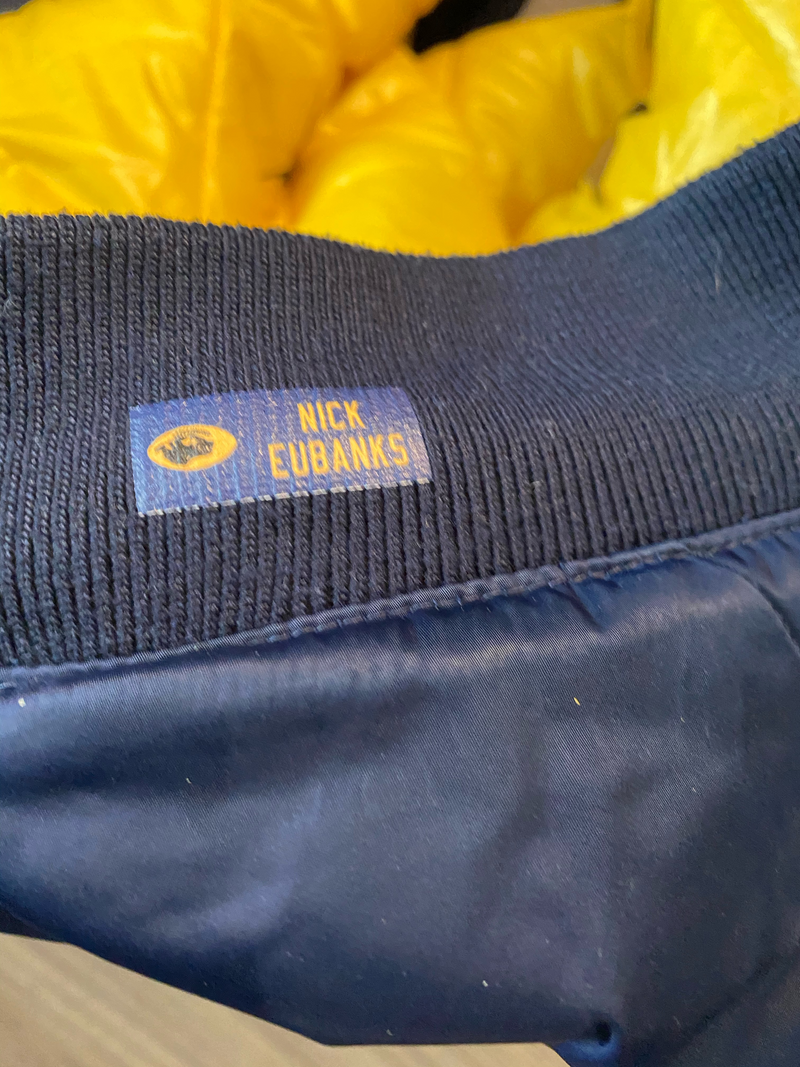 Nick Eubanks Michigan Football Team Exclusive Reversible High-End Satin Jacket (Size XXL)