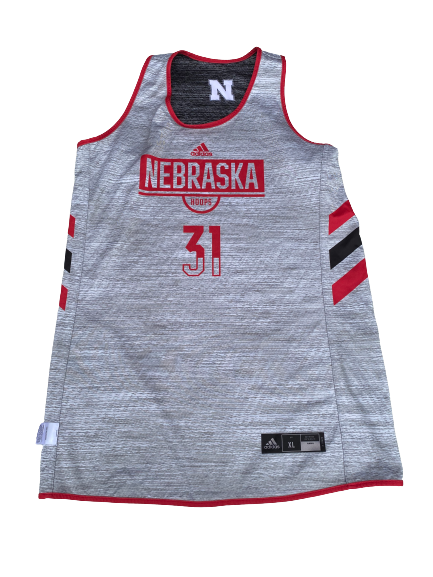 Kate Cain Nebraska Basketball Player Exclusive Reversible Practice Jersey (Size XL)