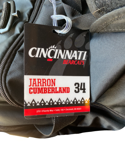 Jarron Cumberland Cincinnati Under Armour Duffle Bag With Player Tag