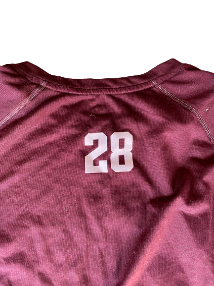 Mason Cole Texas A&M Baseball Team Issued Long Sleeve Shirt with Number on Back (Size XL)