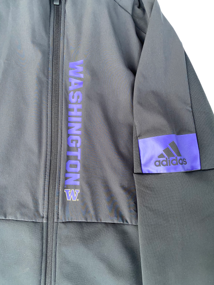 Nahziah Carter Washington Adidas Zip-Up Jacket With Hood (Size M)