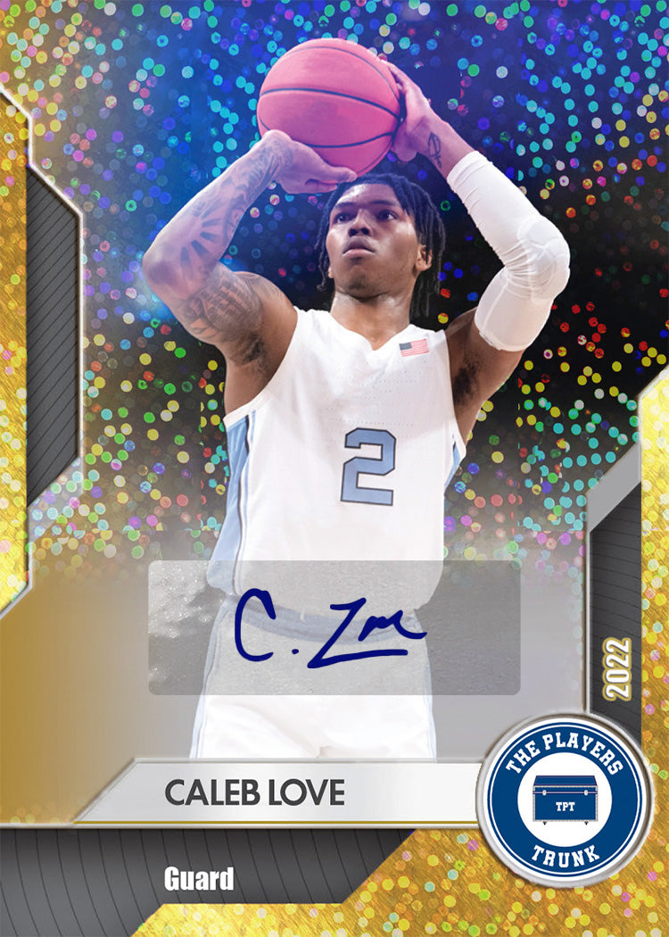 Caleb Love SIGNED 1 of 1 2022 Trading Card (