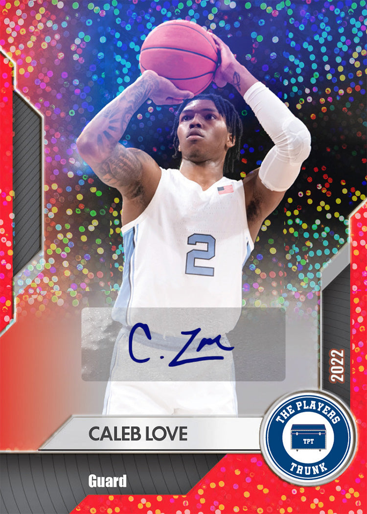 Caleb Love SIGNED 1 of 1 2022 Trading Card (