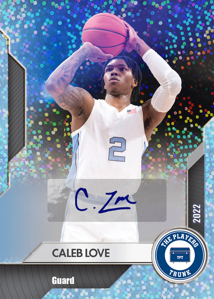 Caleb Love SIGNED 1 of 1 2022 Trading Card - RARE (