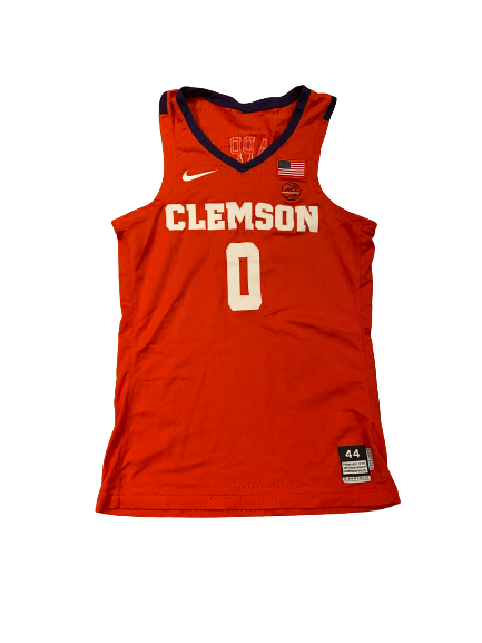Clyde Trapp Clemson Basketball 2018-2019 Game Worn Jersey (Size 44)