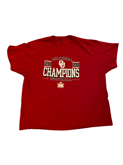 Adrian Ealy Oklahoma Football Team Issued "2020 Big 12 Champions" T-Shirt (Size XXXL)