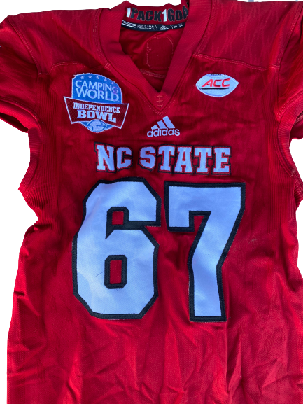Justin Witt NC State Football Camping World Independence Bowl Game Jersey (Size XXL)