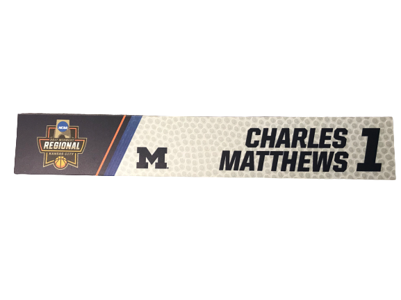 Charles Matthews 2017 March Madness Regional Finals Locker Room Plate