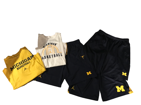 Michigan Basketball Jordan Shirts (2) and Shorts (3)