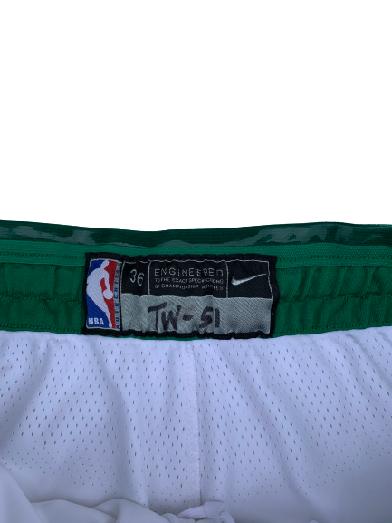 Tremont Waters Boston Celtics Game Worn Shorts (Size 36)