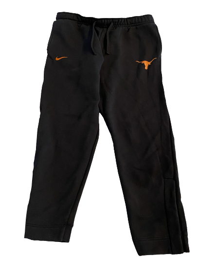 Denzel Okafor Texas Football Team Issued Travel Sweatpants with Magnetic Bottoms & Player Tag (Size 2XL)
