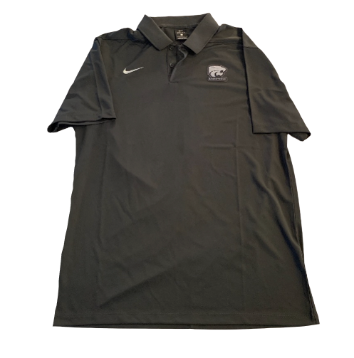 Mike McGuirl Kansas State Basketball Team Issued Travel Polo (Size L)