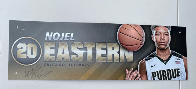 Nojel Eastern Purdue Basketball SIGNED Locker Room Name Plate