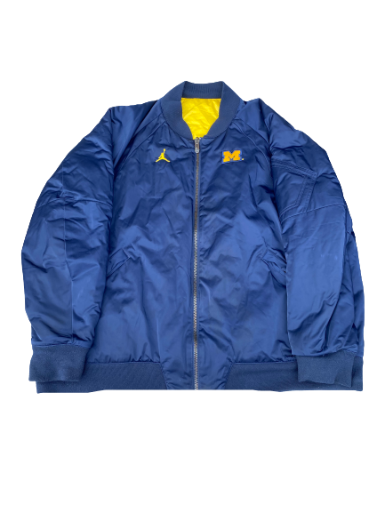 Stephen Spanellis Michigan Football Exclusive Reversible Bomber Jacket (Size 3XL)