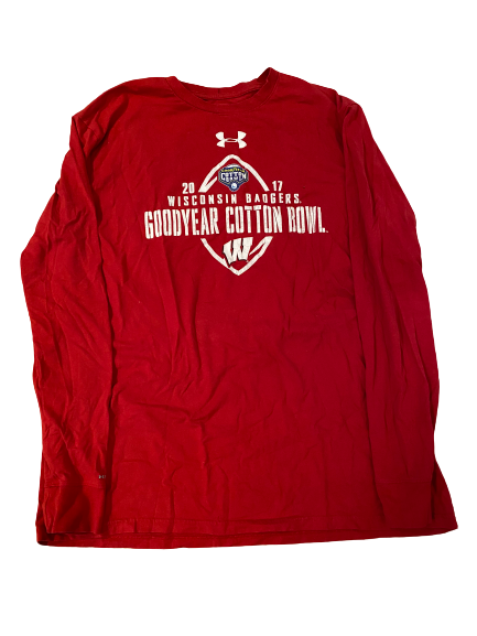 Reggie Love Wisconsin Football 2017 Goodyear Cotton Bowl Long Sleeve Shirt (Size XL)