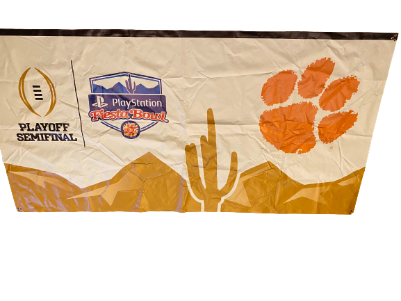 Scott Pagano Clemson Football Exclusive College Football Playoff Fiesta Bowl Stadium Banner (Approximately 10 Feet x 5 Feet)