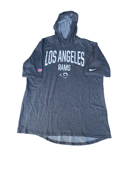 Alex Bachman Los Angeles Rams Short Sleeve Performance Hoodie With Player Tag (Size L)