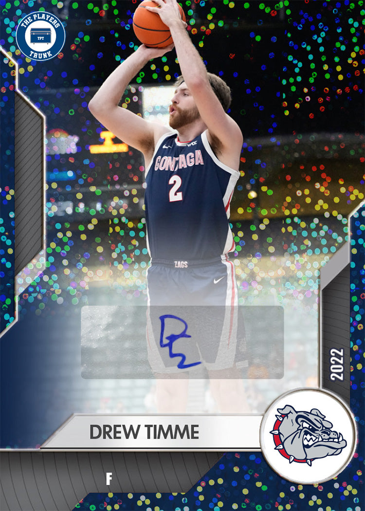 Drew Timme SIGNED 1 of 1 2022 Trading Card