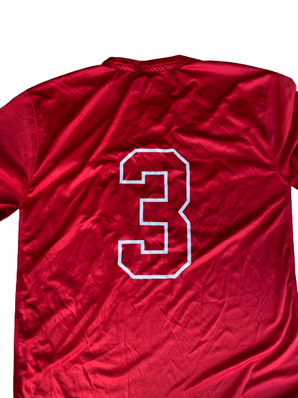 Pauly Milto Indiana Baseball Practice Shirt with Number (Size XL)