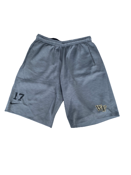 Alex Bachman Wake Forest Football Player-Exclusive Sweat Shorts With Number (Size L)