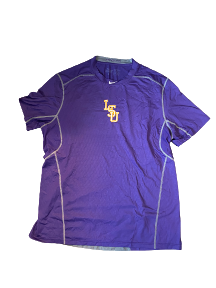 Christian Ibarra LSU Baseball Team Issued Workout Shirt (Size XL)