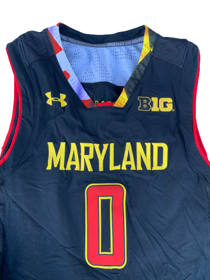 Anthony Cowan Maryland Basketball 2016-2017 Game Worn Jersey - Photo Matched
