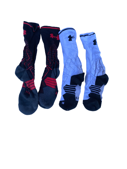 Kendall Calhoun Cincinnati Football Team-Issued Under Armour Socks (Set of 2)