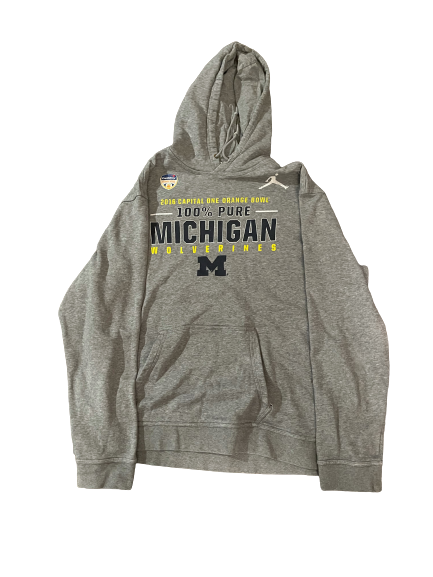 Mike McCray Michigan Football Team Issued "Orange Bowl" Sweatshirt (Size XL)