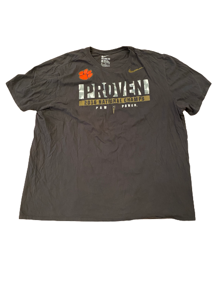 Scott Pagano Clemson Football Team Issued "2016 National Champs" Shirt (Size XXXL)