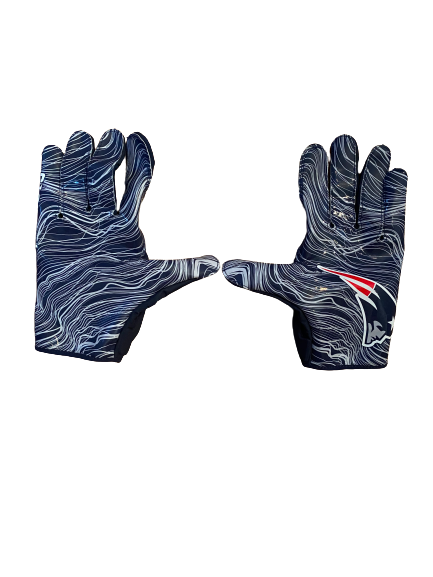 Kyle Dugger New England Patriots SIGNED Practice Worn Gloves
