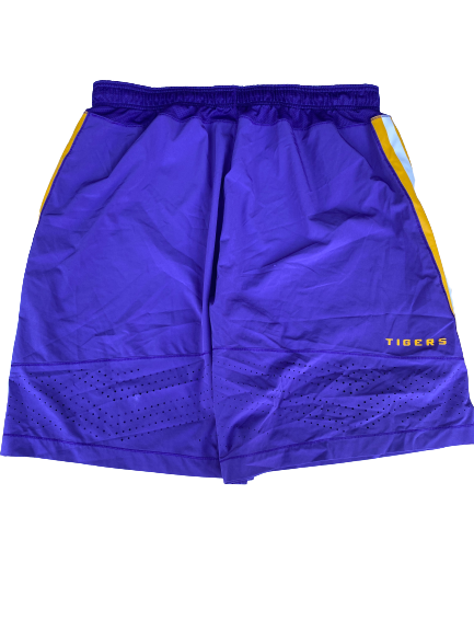 Tyler Shelvin LSU Football Team Issued Shorts (Size XXXXL)