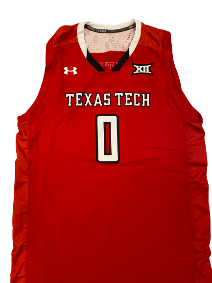 Tommy Hamilton Texas Tech Basketball Game-Worn Jersey (Size XXL +2 Length)