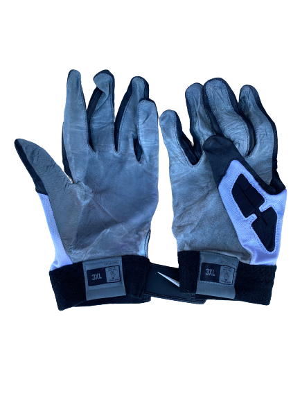 Garrett Brumfield LSU Team Issued Worn Football Gloves (Size XXXL)