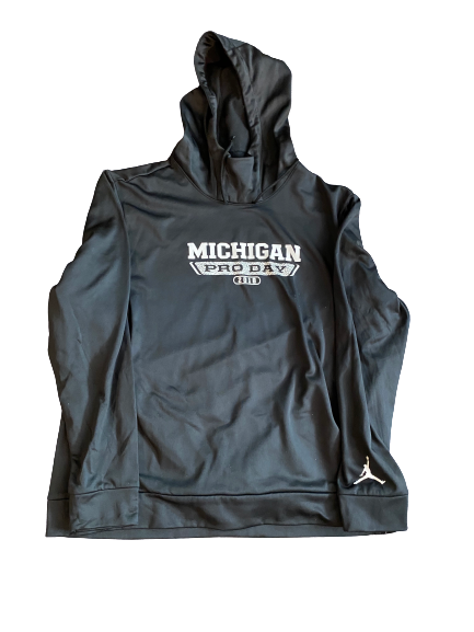 Mike McCray Michigan Football Jordan Player-Exclusive 2018 Pro Day Sweatshirt (Size XL)