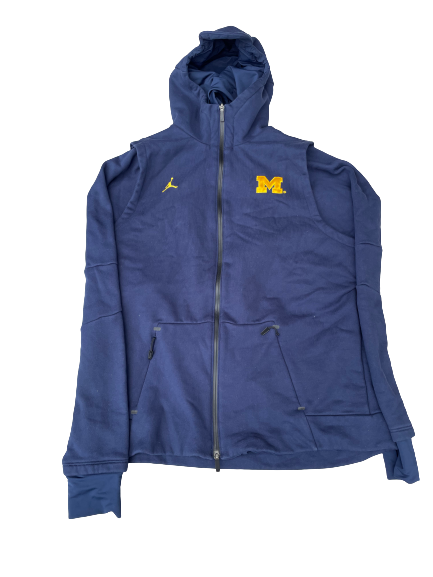 Greg Robinson Michigan Football Zip-Up Jacket With Hood (Size XXL)