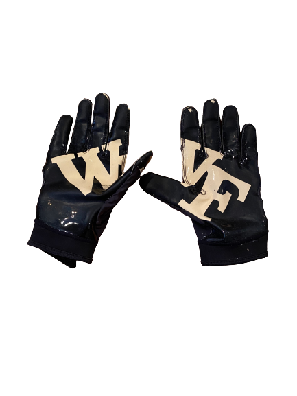 Carlos Basham Jr. Wake Forest Game Worn Football Gloves