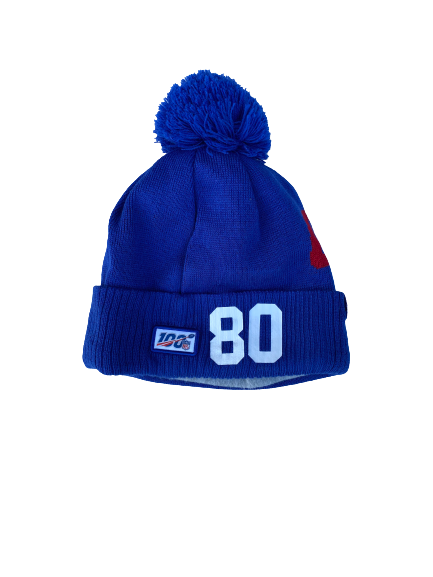Alex Bachman New York Giants Player-Exclusive Beanie With Number (OSFM)