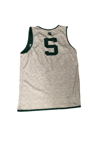 Cassius Winston Michigan State Basketball Signed Reversible Practice Jersey (Size M)